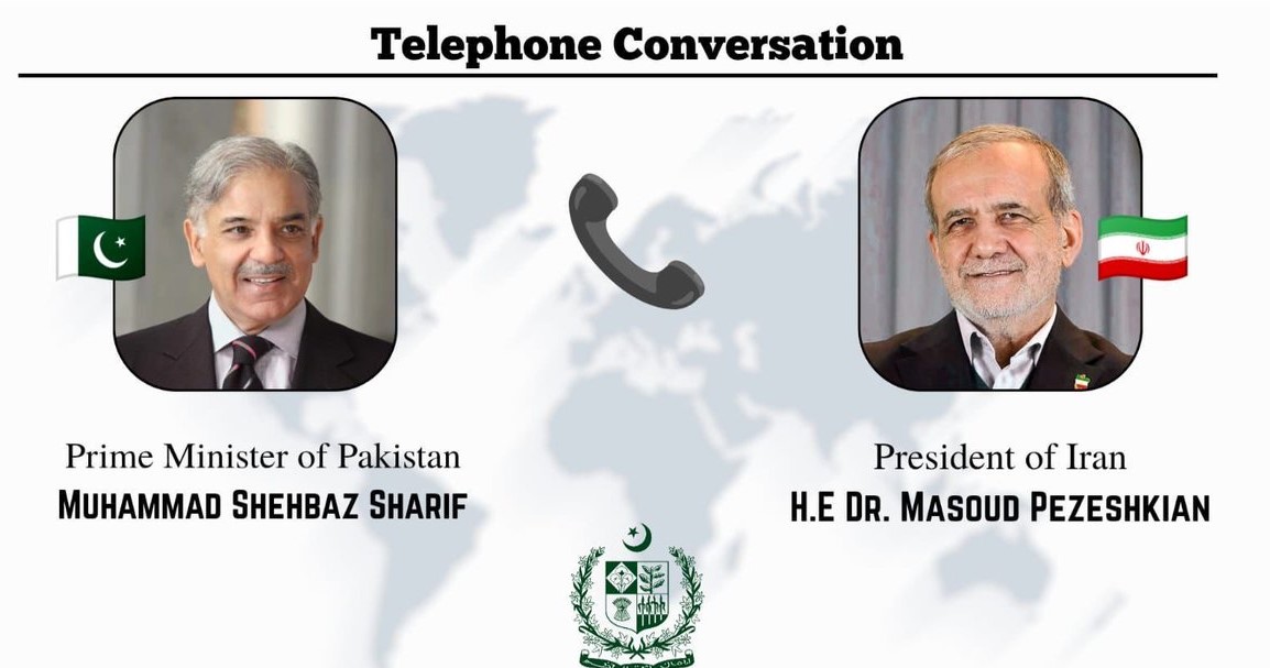 Pakistan to remain ‘honest facilitator’ in Iran–US diplomacy, PM tells Pezeshkian in 50-minute call