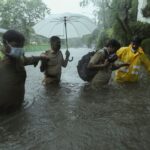 Powerful storm weakens slightly after landfall in western India