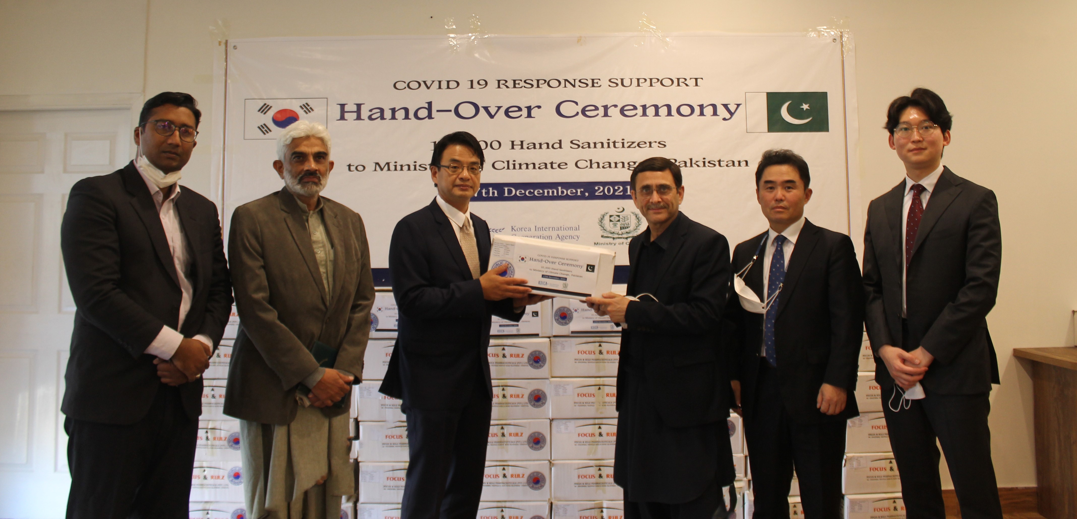 South Korea donates 10,000 hand sanitizers to Ministry of Climate Change