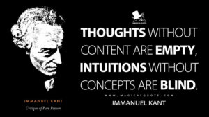 Thoughts without content are empty, intuitions without concepts are ...