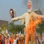 CPI protesters burn Modi’s effigy in Amritsar