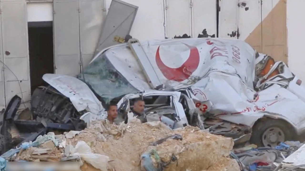 At least 22 martyred in Israeli bombing on Red Cross office Gaza M Haris