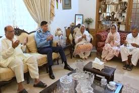 Air Chief pays tribute to martyred officer, visits injured amid heightened tensions